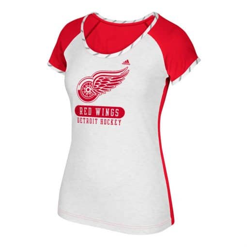 Detroit Red Wings Women's Adidas Constructed Raglan Tee