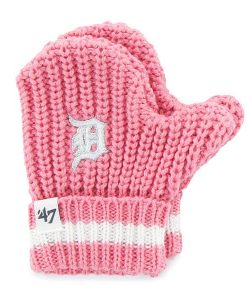 Detroit Tigers 47 Brand INFANT Pink Knit Mittens