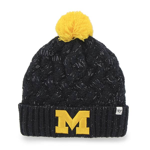 Michigan Wolverines Women's 47 Brand Fiona Cuff Knit Hat - Detroit Game ...