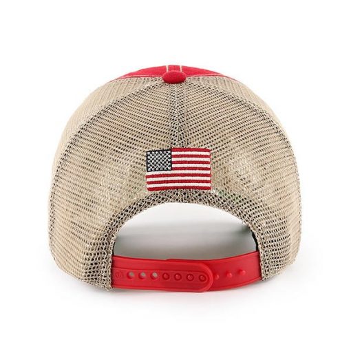 Operation Hat Trick Clean Up Trawler Red 47 Brand Adjustable USA Flag Hat - Image 3