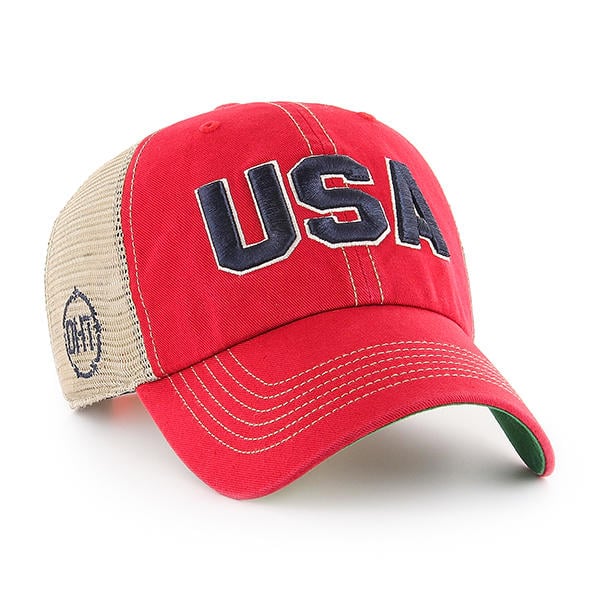 St. Louis Cardinals American Flag Adjustable Clean Up Hat by '47 Brand