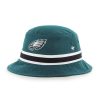 Philadelphia Eagles 47 Brand Striped Pacific Green Bucket Hat