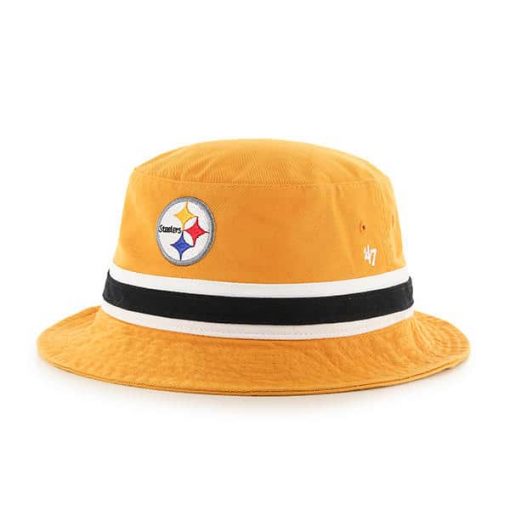 Pittsburgh Steelers 47 Brand Striped Gold Bucket Hat