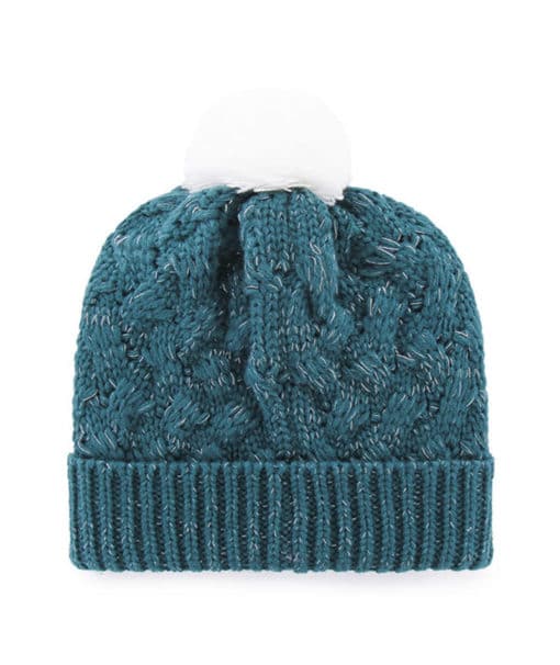 Philadelphia Eagles Women's 47 Brand Pacific Green Fiona Cuff Knit Hat - Image 2