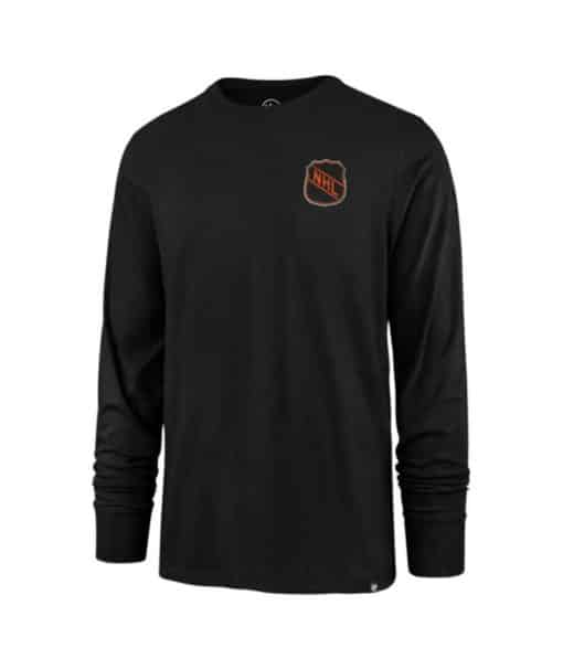 Original Six Men's 47 Brand Black Long Sleeve T-Shirt Tee - Image 2