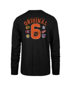 Original Six Men's 47 Brand Black Long Sleeve T-Shirt Tee