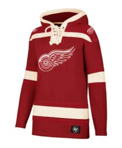 Detroit Red Wings Women's 47 Brand Red Pullover Jersey Hoodie