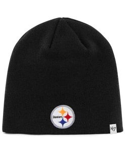 Pittsburgh Steelers YOUTH 47 Brand Black Beanie Hat