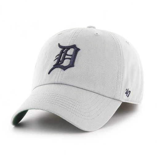 Detroit Tigers 47 Brand Franchise Gray Navy Logo Fitted Hat