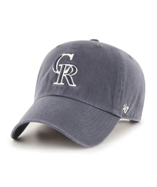 Colorado Rockies 47 Brand Vintage Navy Clean Up Adjustable Hat