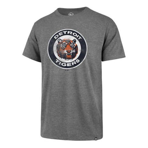 Detroit Tigers Men's 47 Brand Grey Vintage T-Shirt Tee
