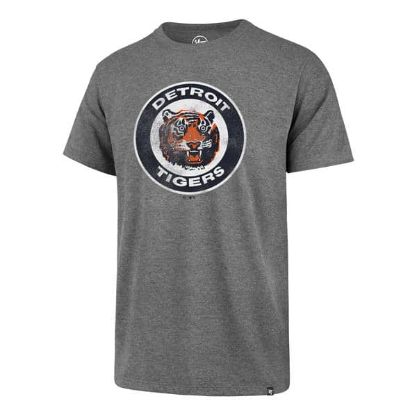 Detroit Tigers Men's 47 Brand Grey Vintage T-Shirt Tee - Small