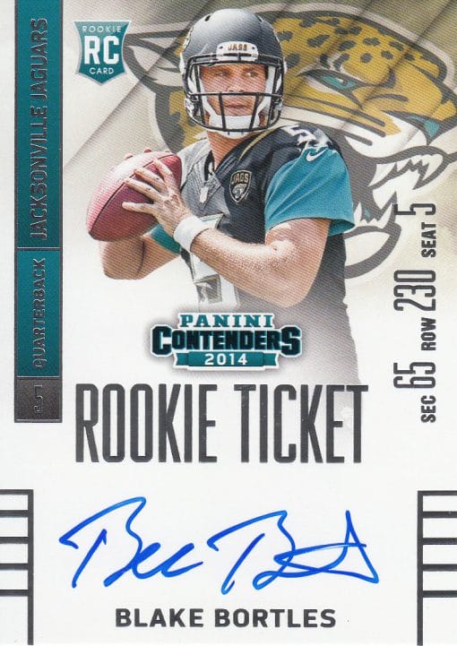 2014 Panini Contenders BLAKE BORTLES ROOKIE TICKET AUTO RC Variation II