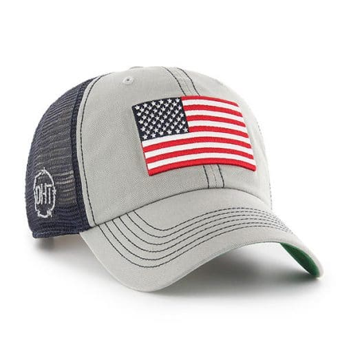 Operation Hat Trick Clean Up Trawler Gray 47 Brand Adjustable USA Flag Hat