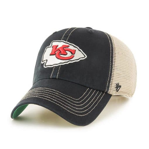 Kansas City Chiefs 47 Brand Trawler Black Clean Up Adjustable Hat