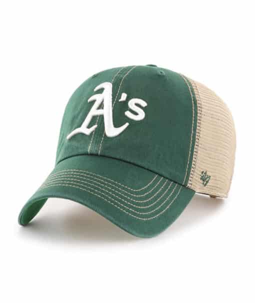 Oakland Athletics 47 Brand Trawler Dark Green Clean Up Mesh Snapback Hat