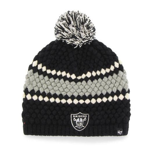 Oakland Raiders 47 Brand Women's Black Leslie Beanie Hat - Detroit Game ...