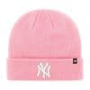 New York Yankees Women's 47 Brand Pink Raised Cuff Knit Hat