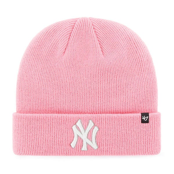 New York Yankees Women's 47 Brand Pink Raised Cuff Knit Hat