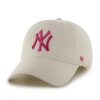 New York Yankees Women's 47 Brand White Pink Clean Up Adjustable Hat