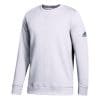 Men's Adidas White Climawarm Fleece Crew Pullover