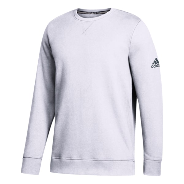 Men's Adidas White Climawarm Fleece Crew Pullover - Detroit Game Gear