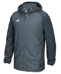 Men's Adidas Gray Onix Full Zip Hooded Jacket