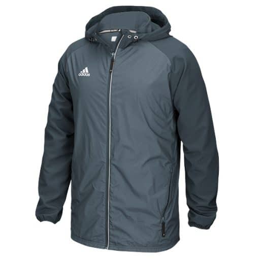 Men's Adidas Gray Onix Full Zip Hooded Jacket