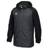 Men's Adidas Black Varsity Full Zip Hooded Jacket