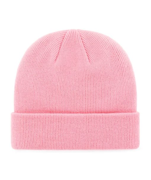 New York Yankees Women's 47 Brand Pink Raised Cuff Knit Hat - Image 2