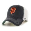 San Francisco Giants 47 Brand Black Trawler Mesh Clean Up Snapback Hat