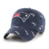 New England Patriots Women's 47 Brand Confetti Navy Clean Up Adjustable Hat