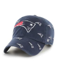New England Patriots Women's 47 Brand Confetti Navy Clean Up Adjustable Hat