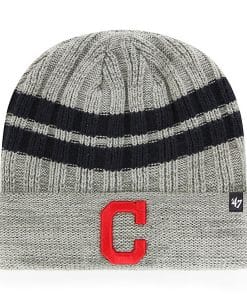 Cleveland Indians 47 Brand Gray Permafrost Cuff Knit Hat