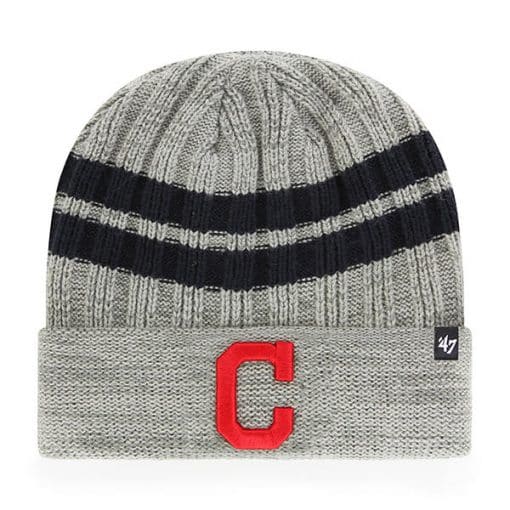 Cleveland Indians 47 Brand Gray Permafrost Cuff Knit Hat