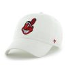 Cleveland Indians 47 Brand White Clean Up Adjustable Hat