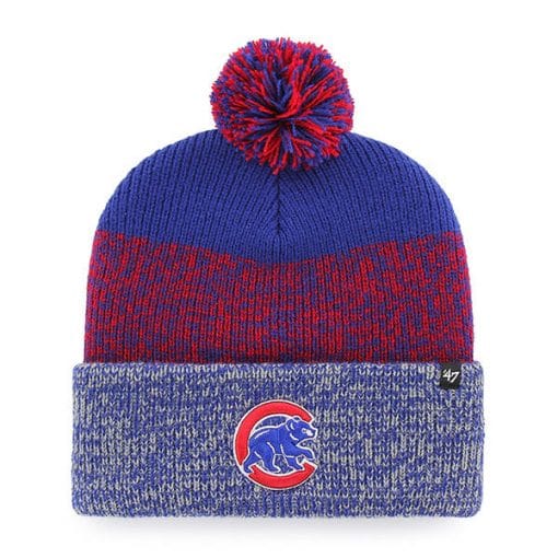 Chicago Cubs 47 Brand Blue Red Static Cuff Knit Hat