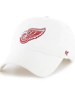 Detroit Red Wings 47 Brand White Clean Up Adjustable Hat