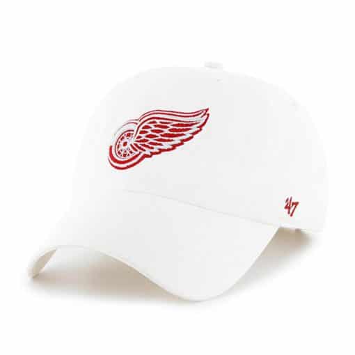 Detroit Red Wings 47 Brand White Clean Up Adjustable Hat