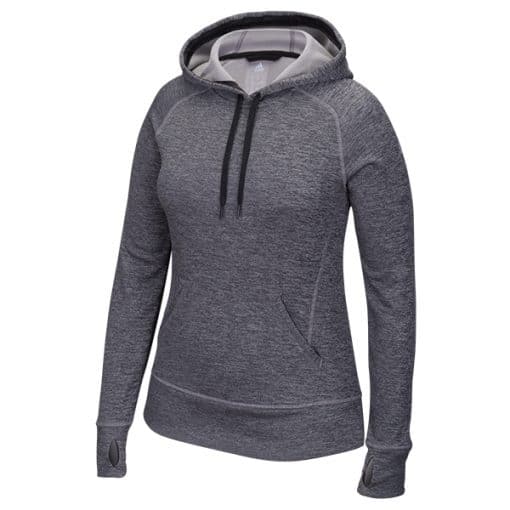 Women's Adidas Black Heathered Tech Fleece Pullover Hoodie