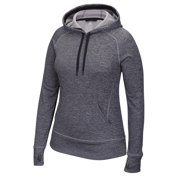 Women's Adidas Black Heathered Tech Fleece Pullover Hoodie - Detroit ...