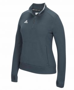 Women's Adidas Gray Climalite 1/4 Zip Pullover
