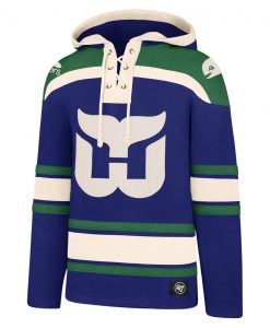 Hartford Whalers Men's 47 Brand Royal Pullover Jersey Hoodie