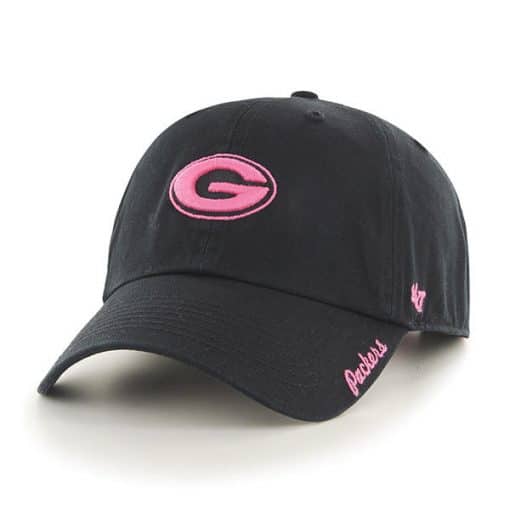 Green Bay Packers Women's 47 Brand Pink Black Clean Up Hat