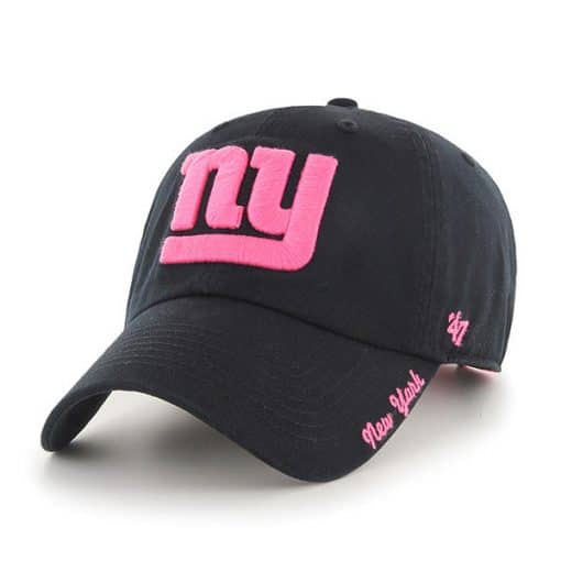 New York Giants Women's 47 Brand Pink Black Clean Up Hat