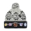 Original Six 47 Brand Rink Black Gray Cuff Knit Hat
