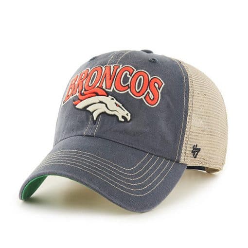 Denver Broncos 47 Brand Tuscaloosa Clean Up Vintage Navy Adjustable Hat