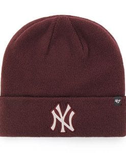 New York Yankees 47 Brand Maroon Cuff Knit Hat