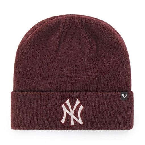 New York Yankees 47 Brand Maroon Cuff Knit Hat