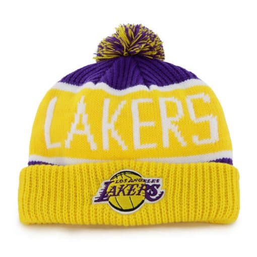 Los Angeles Lakers 47 Brand Calgary Cuff Knit Purple Hat